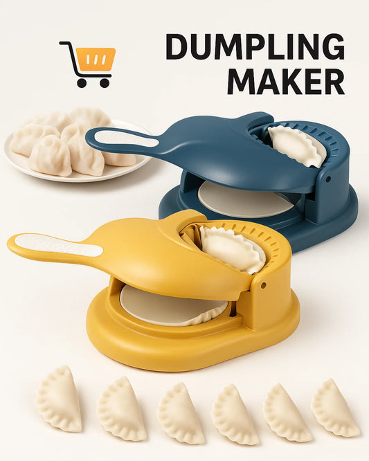 2-in-1 Momos, Ghughra & Gujiya Maker | Dumpling Press Mould Machine | Kitchen Tool for Easy Wrapping & Shaping