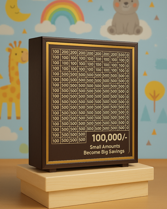 Educational savings chart with colorful background