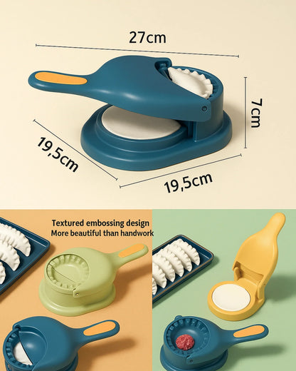 2-in-1 Momos, Ghughra & Gujiya Maker | Dumpling Press Mould Machine | Kitchen Tool for Easy Wrapping & Shaping