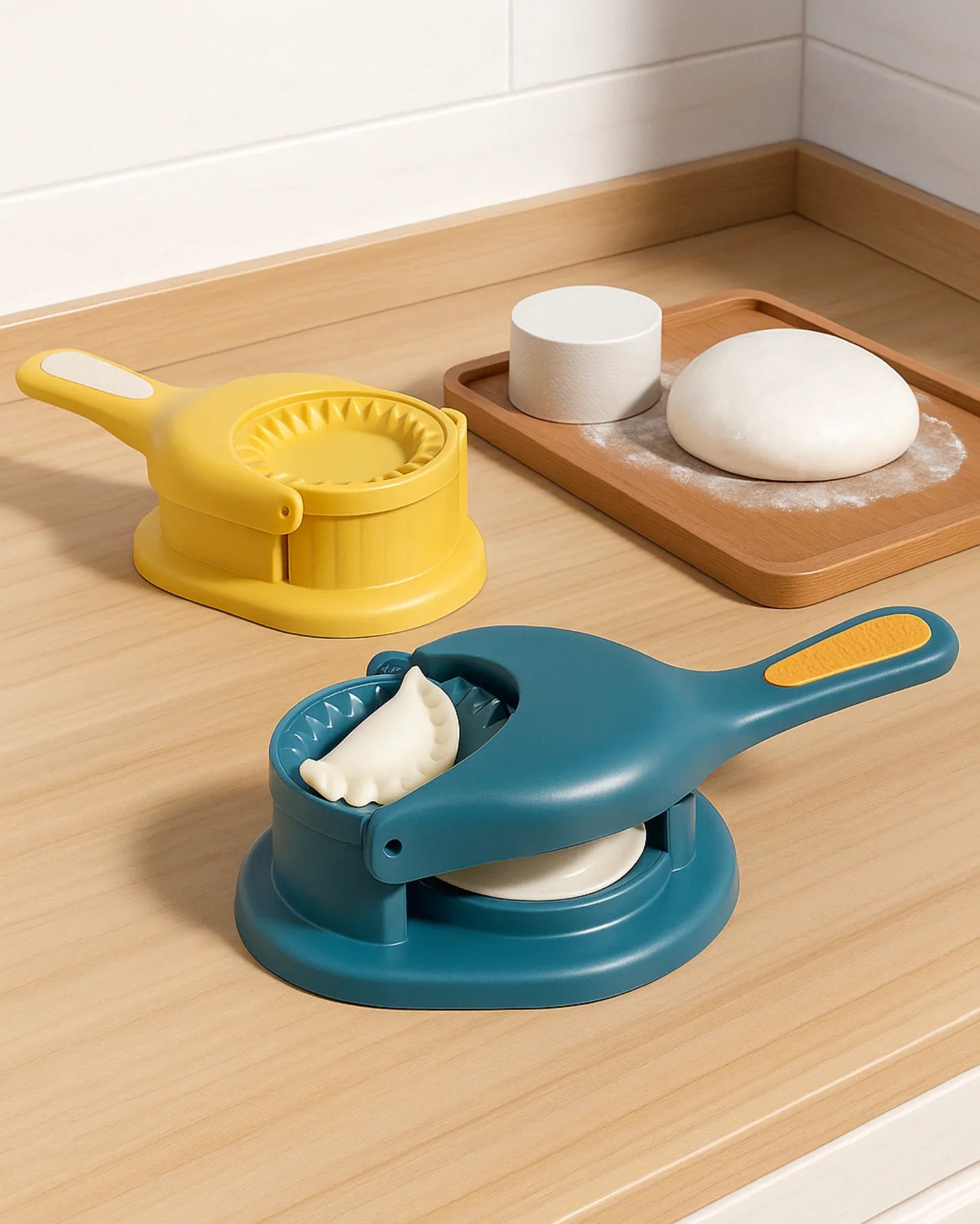 2-in-1 Momos, Ghughra & Gujiya Maker | Dumpling Press Mould Machine | Kitchen Tool for Easy Wrapping & Shaping