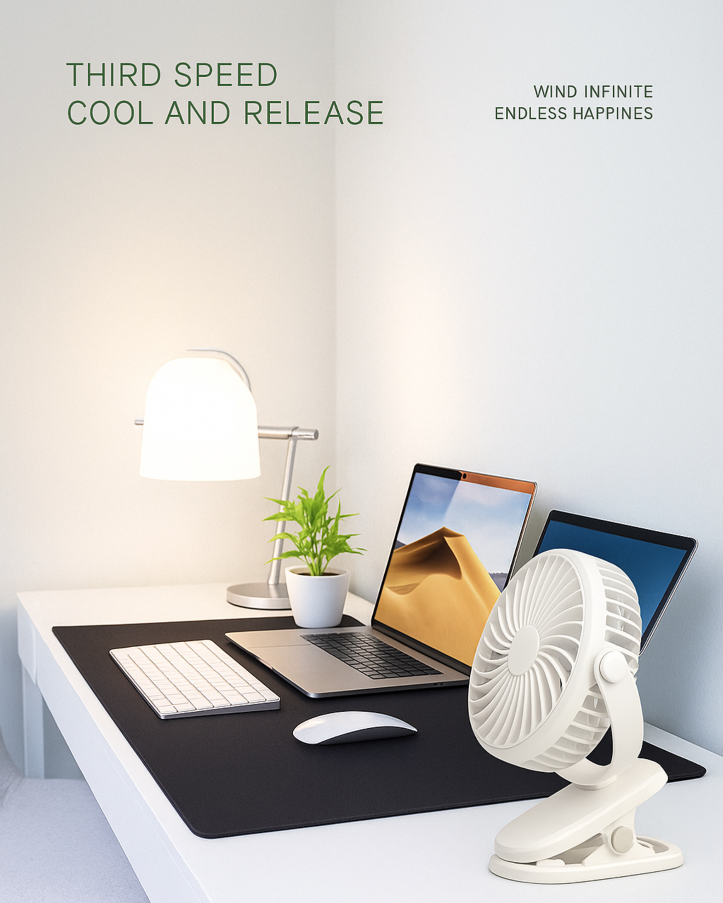 Super Airflow, Silent USB Portable Desktop Fan