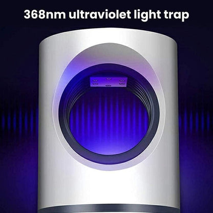 368nm ultraviolet light trap with glowing purple interior on a dark background