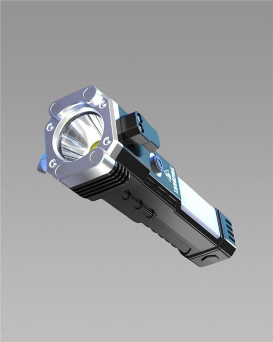 Multifunctional tool light on a gray background